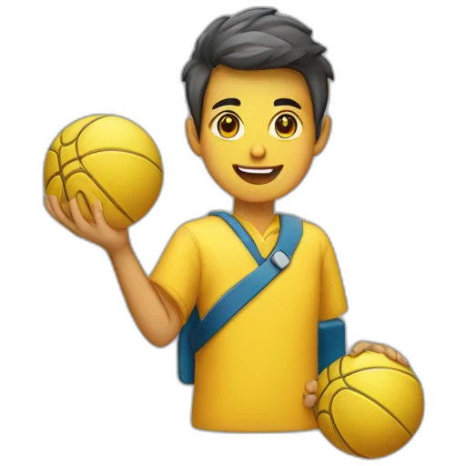 Una-gata-amarilla-pelota-y-una-docente emoji