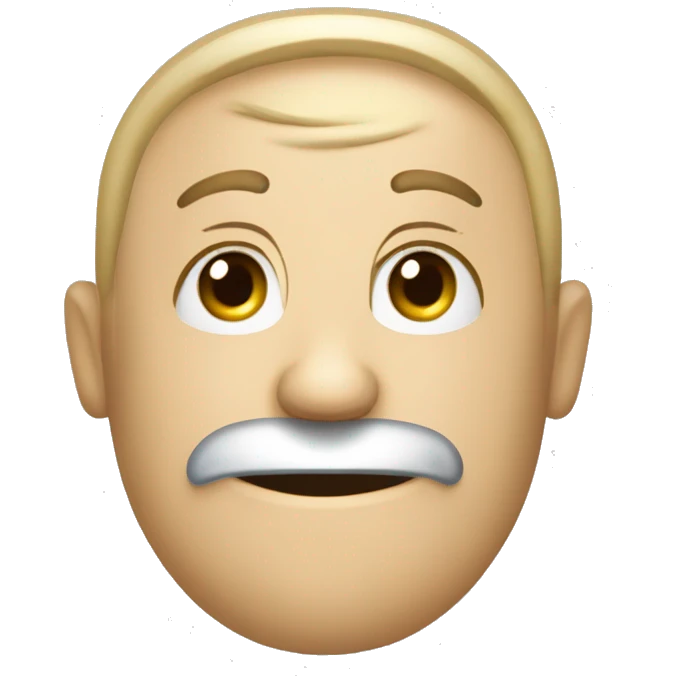 emotka z guzikami na oczach i niebieskich włosach do ramion emoji