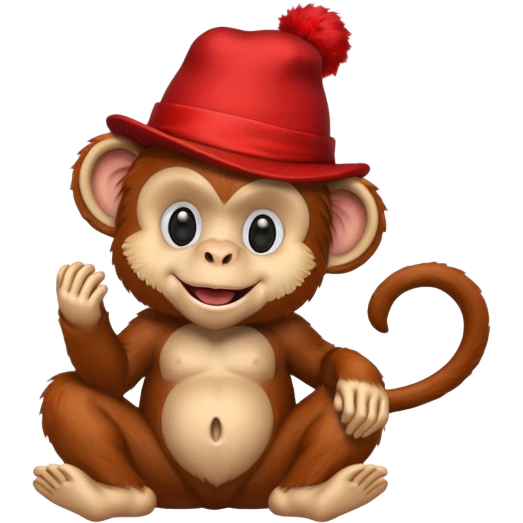red circus monkey emoji