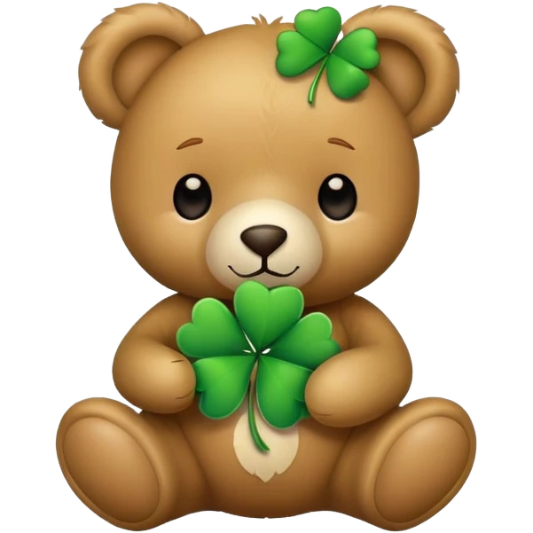 St. Patrick’s day teddy bear emoji