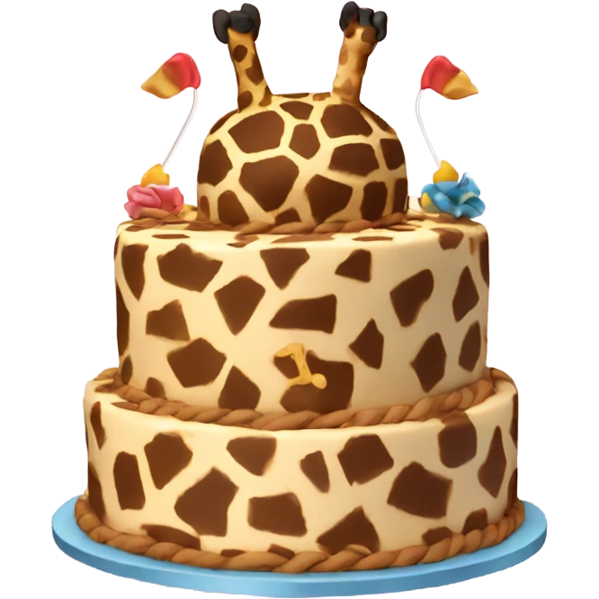 Giraffe birthday cake  emoji