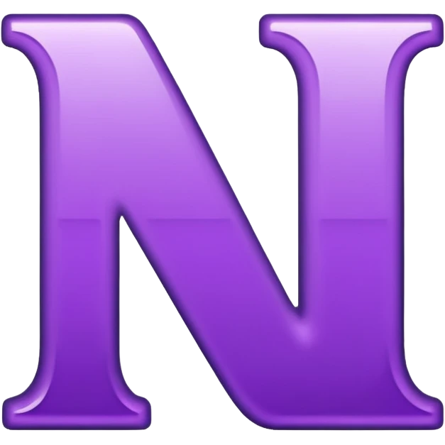 purple letter N emoji