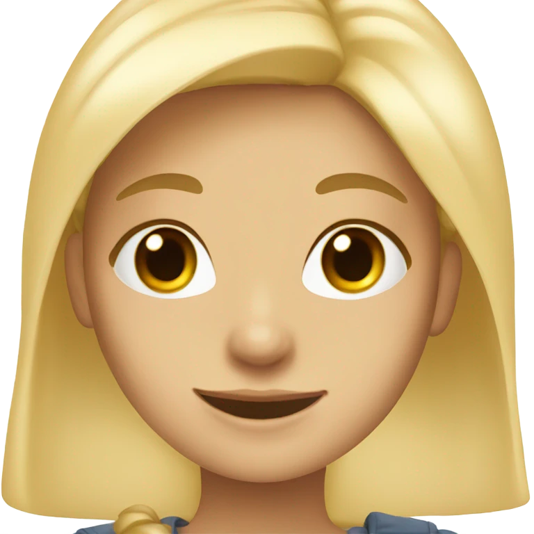 smiling blonde girl portrait emoji