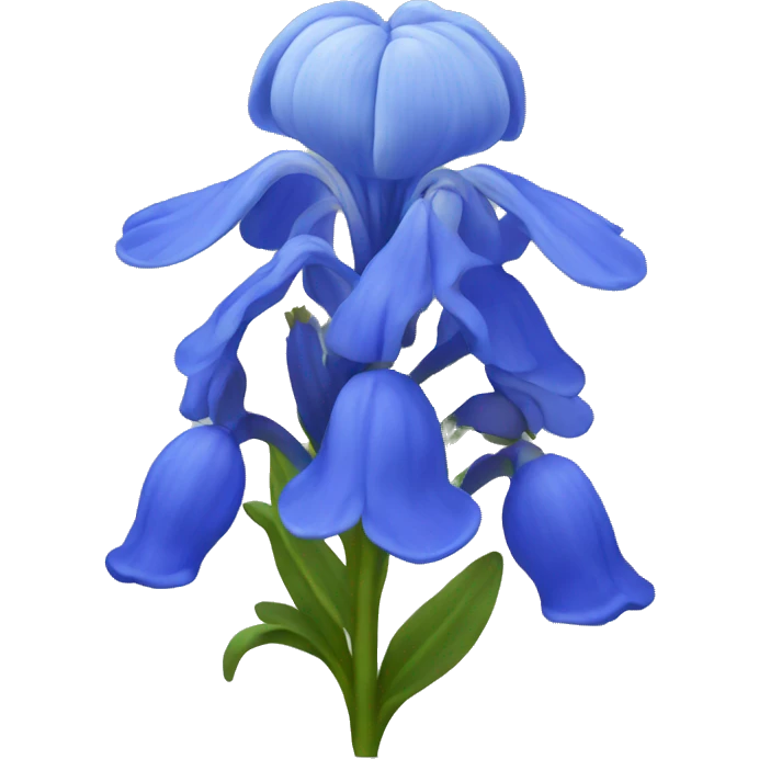 Blue bonnet flower emoji