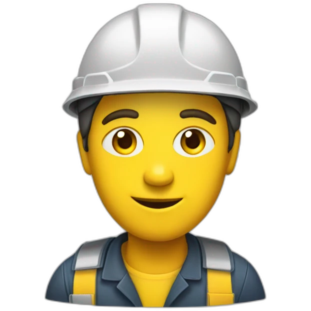 labour specialist in the yellow helmet emoji