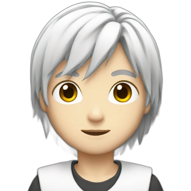 A white anime character emoji