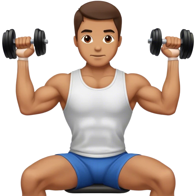 man seated dumbbell wrist curl emoji