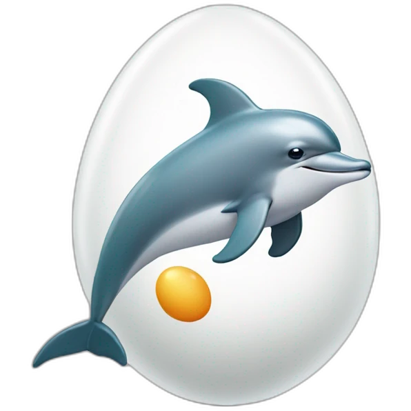 dolphin saying the egg let's go to a egg path oh okay no what eggs not hatch  emoji
