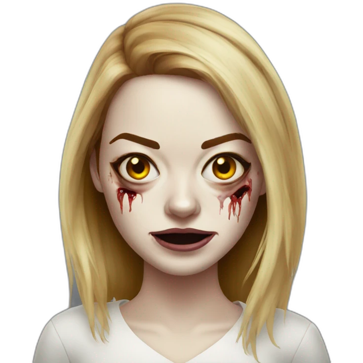 Emma Stone Zombie emoji