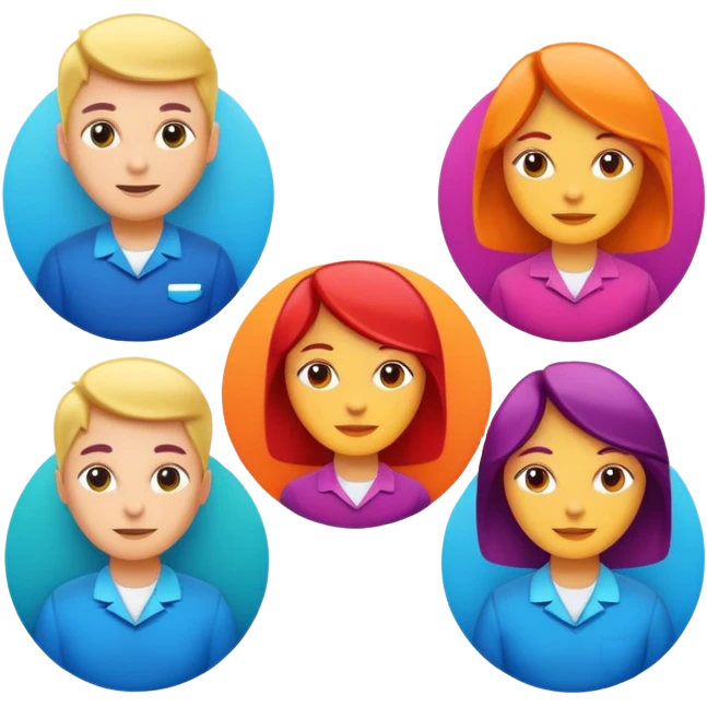 Staff team logo with name no faces emoji