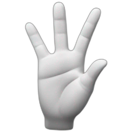 Peace hand but oppise side emoji