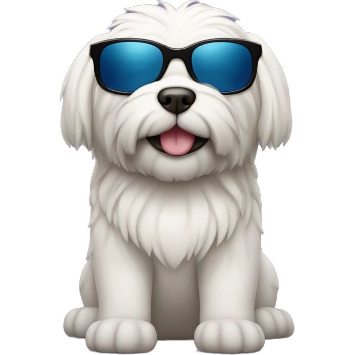 Lhasa apao with sunglasses emoji