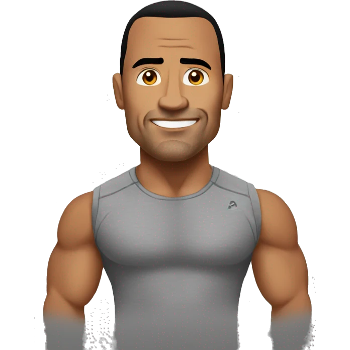 The rock one eyebrow up emoji