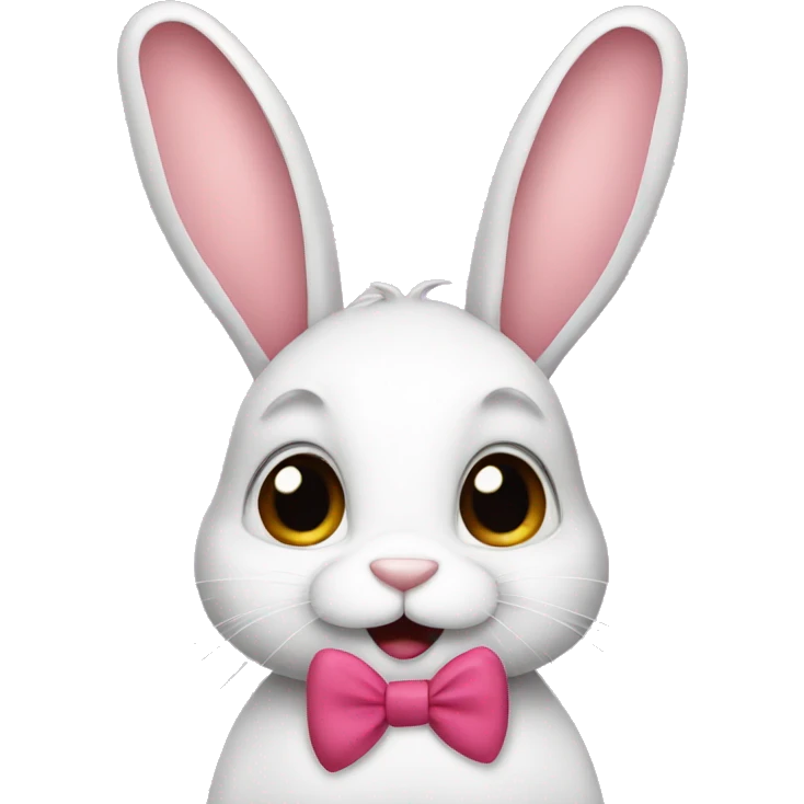 bunny with bow emoji