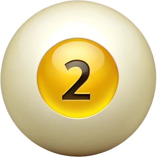 golden billiard ball with the number 23 in a glowing neon style emoji