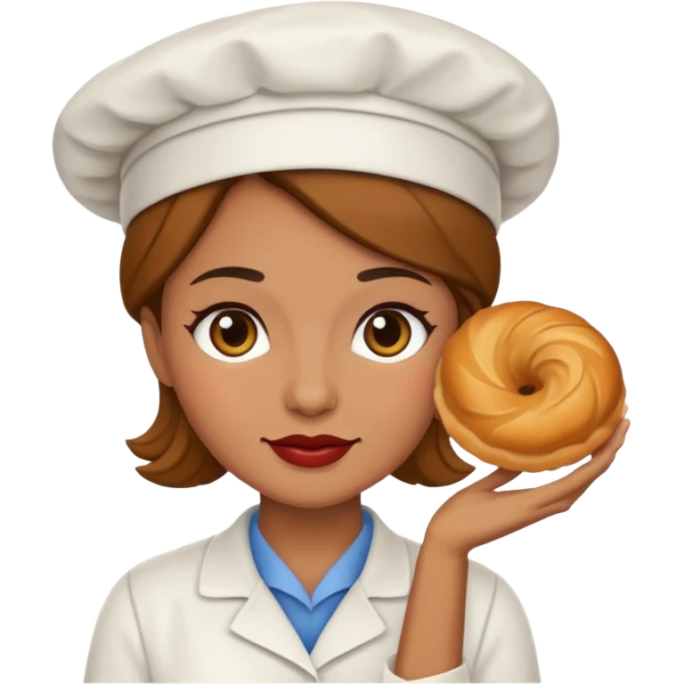 baker woman medium skin tone emoji