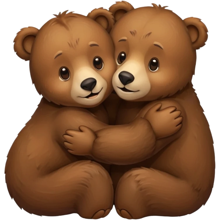 bear hug another bear  emoji
