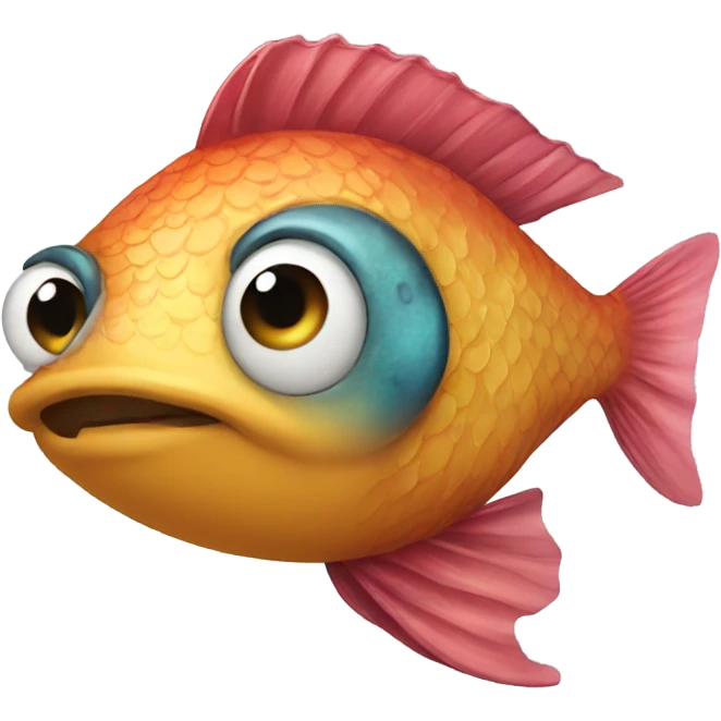 Fish wearing makeup emoji
