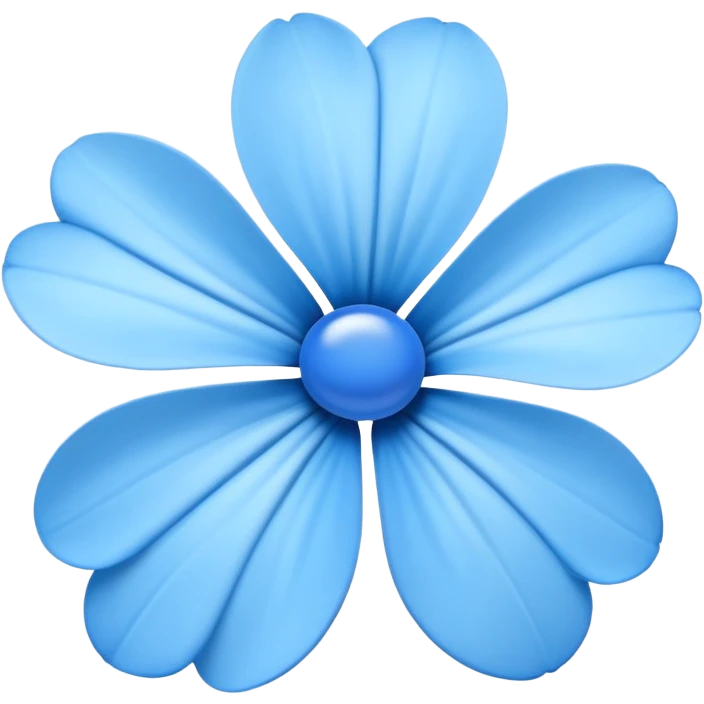 Fleur bleu emoji
