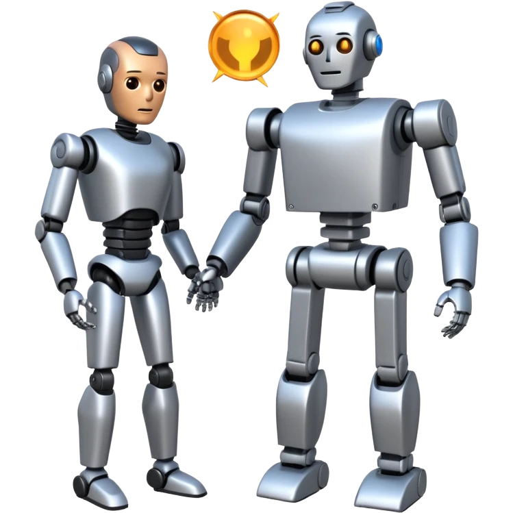 Robot killing a man emoji