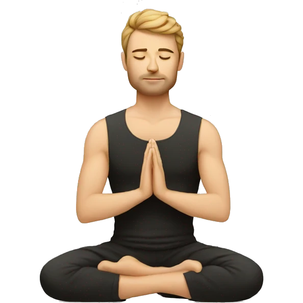 european man meditating emoji