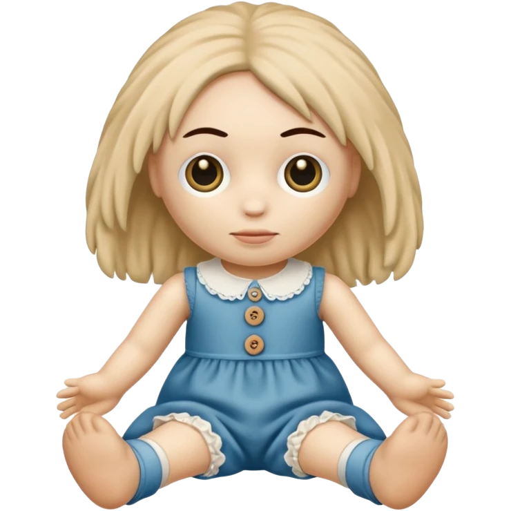 rag doll with button eyes emoji