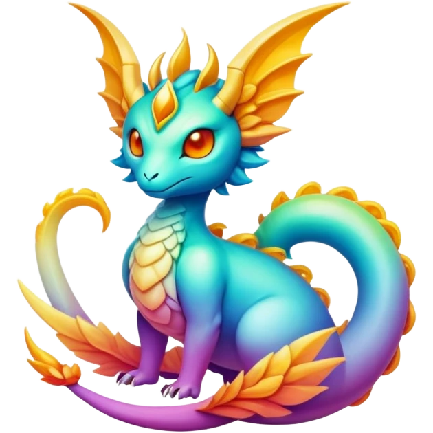 Epic divine legendary complex detailed gradients aesthetic-scenery-Fakémon-creature emoji