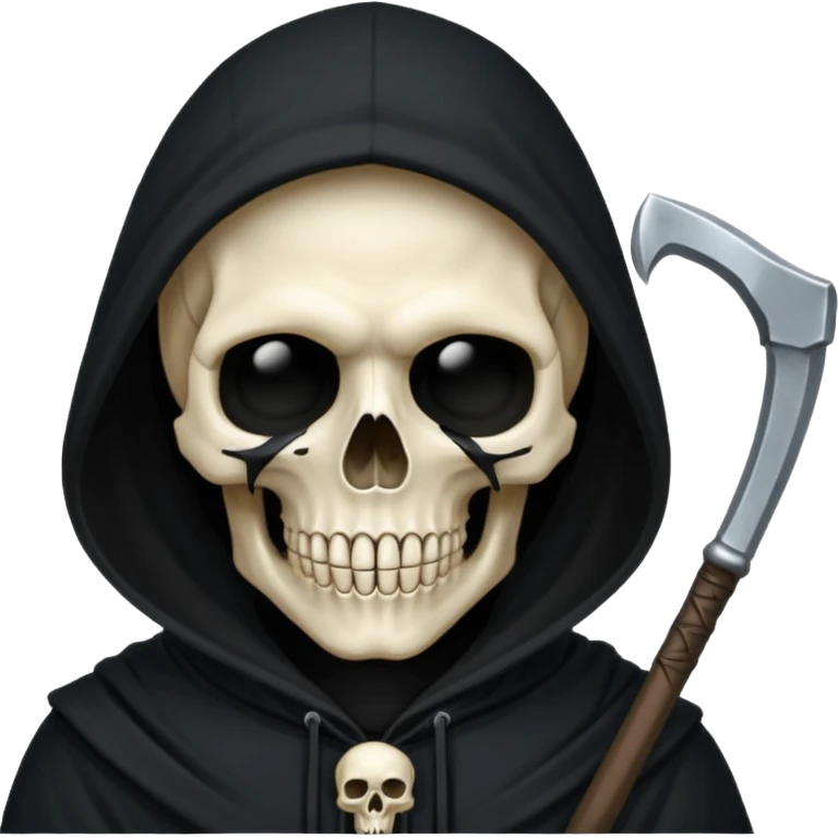 black hood skull scythe emoji