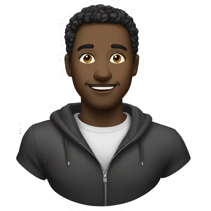 Чёрно белая кошка emoji