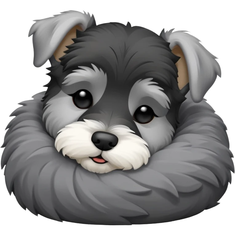 schnauzer sleeping emoji