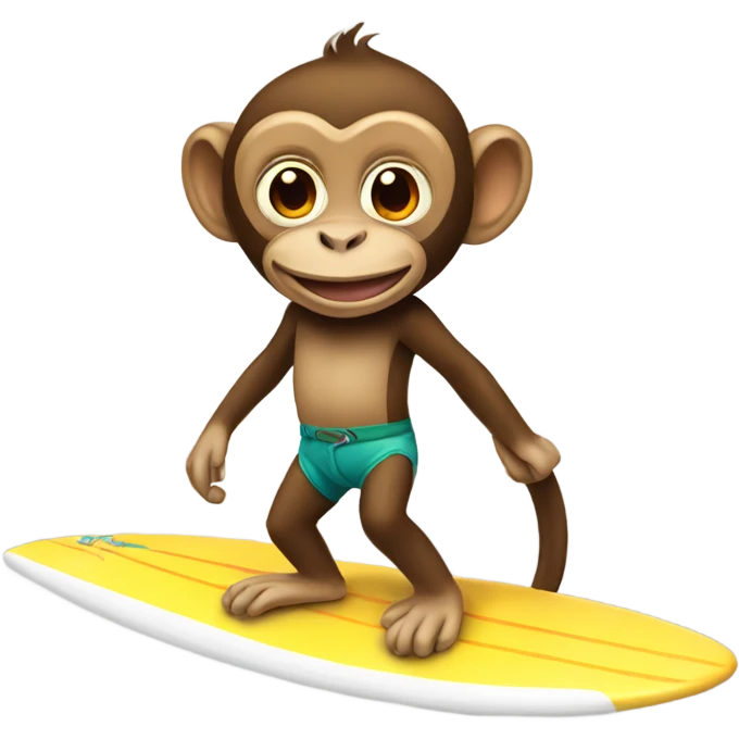 Monkey on a surfboard  emoji