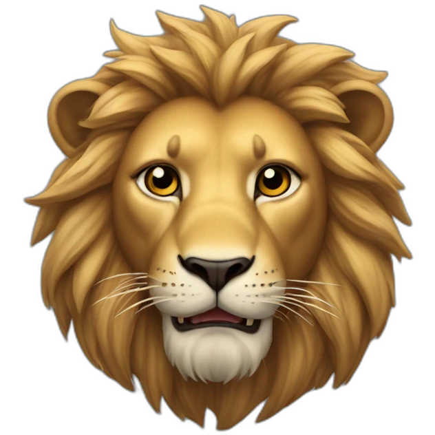Lion cagoulé emoji