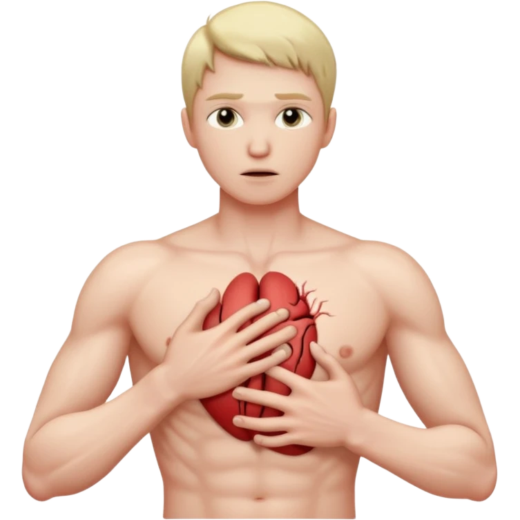 Gripping chest emoji