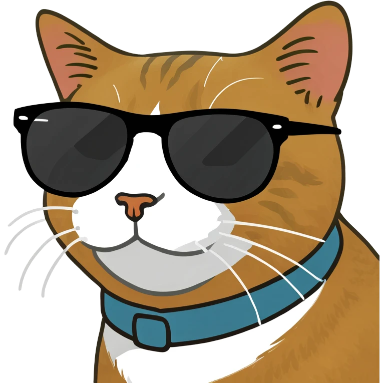 Cat with sunglasses emoji