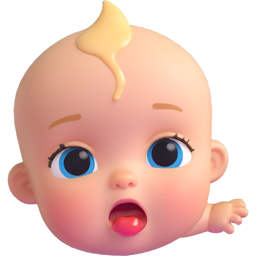 colorful crying baby emoji