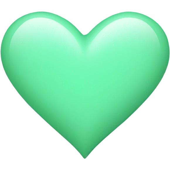 mint green heart emoji