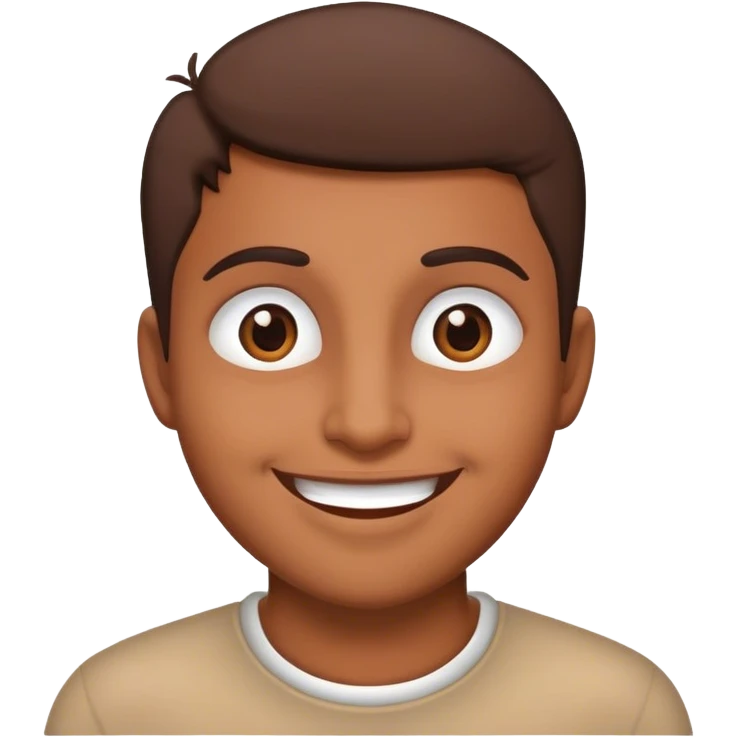 Brown person in love emoji