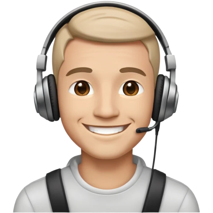 man with headphones emoji