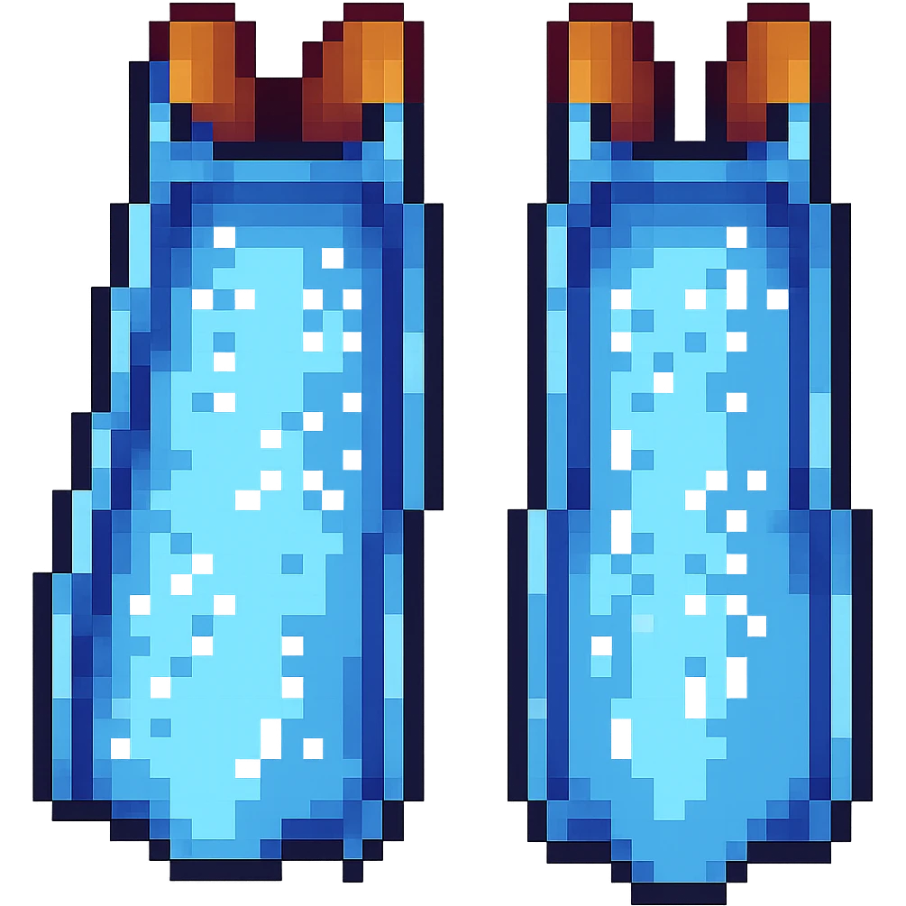 Make the diving flippers blue, keep the original style, no background. emoji