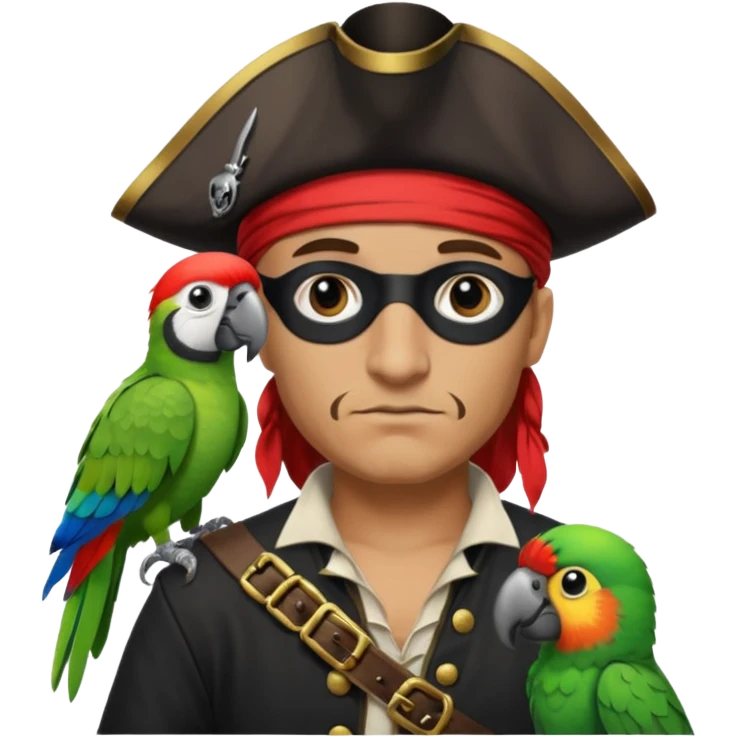 pirate and parrot emoji