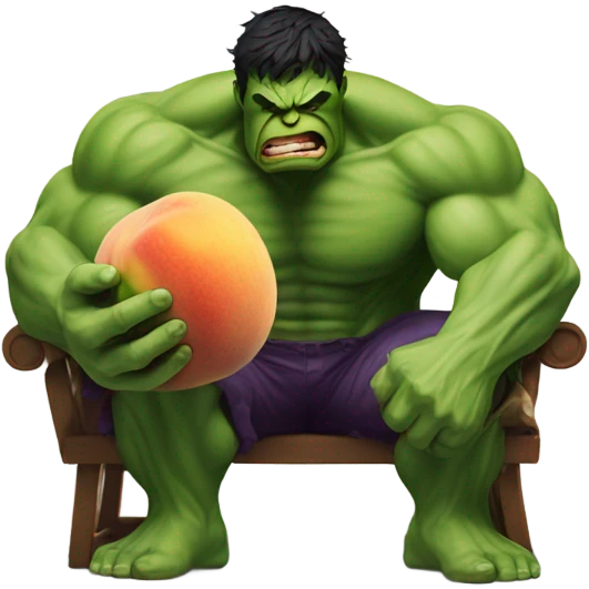 the hulk spanking a peach  emoji