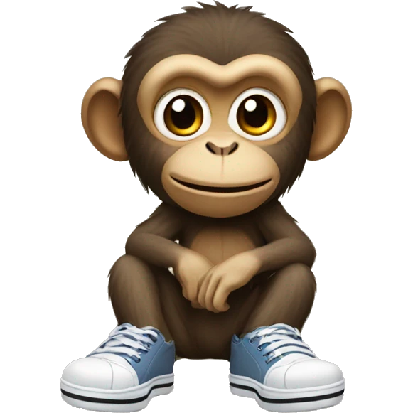 Monkey with shoes emoji