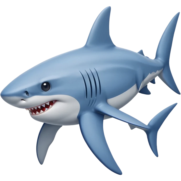 A shark with three legs wearing blue Nike shoes emoji