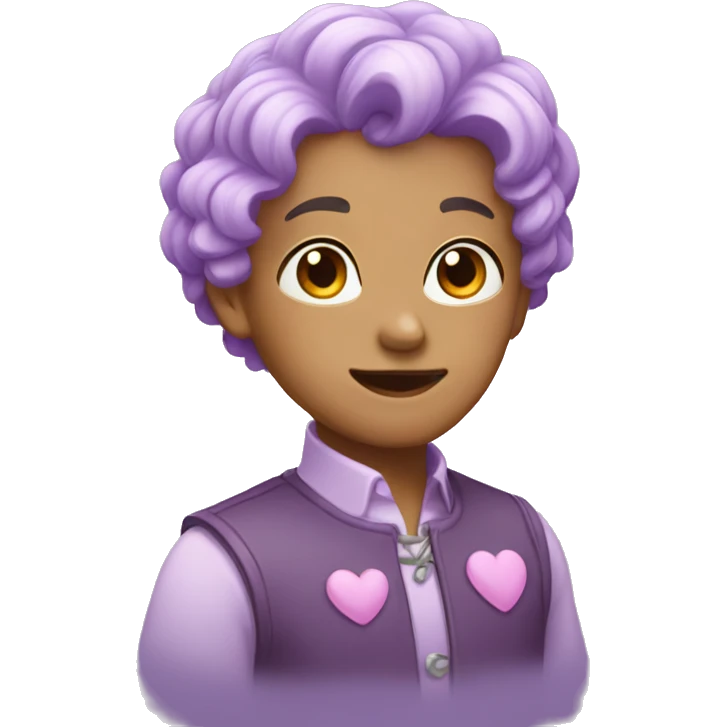 Lilac heart emoji