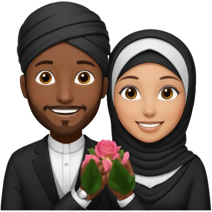 Mixed hijabi wife only  black husband black   emoji
