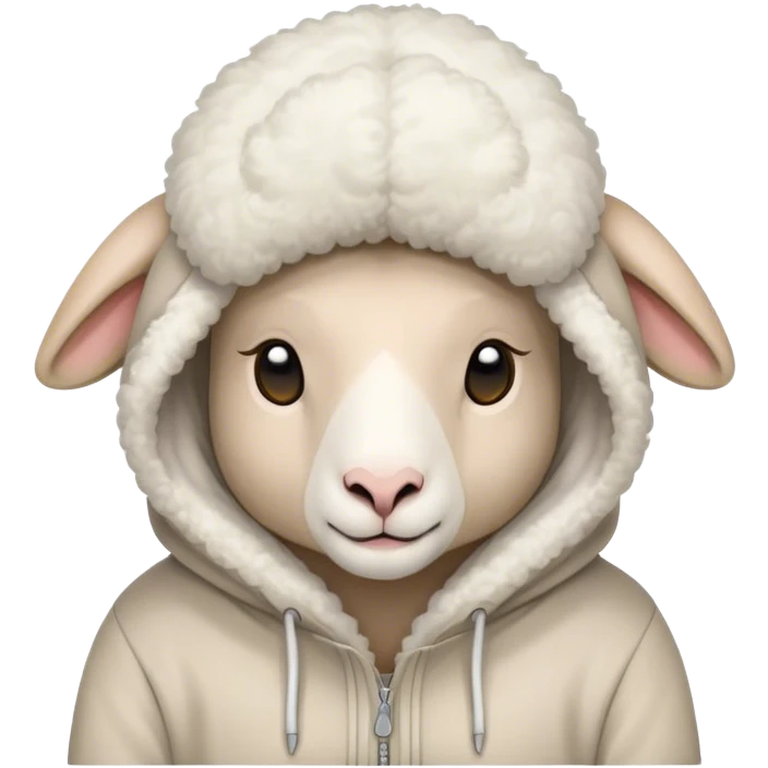 Sheep in hoodie emoji