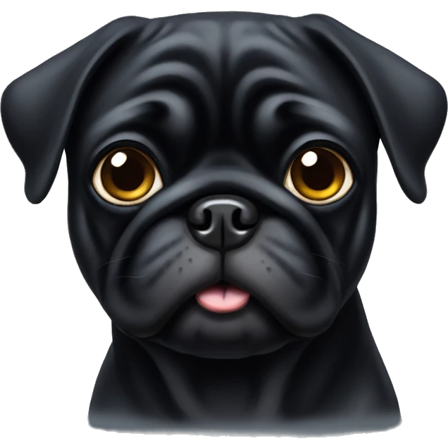 Black pug emoji