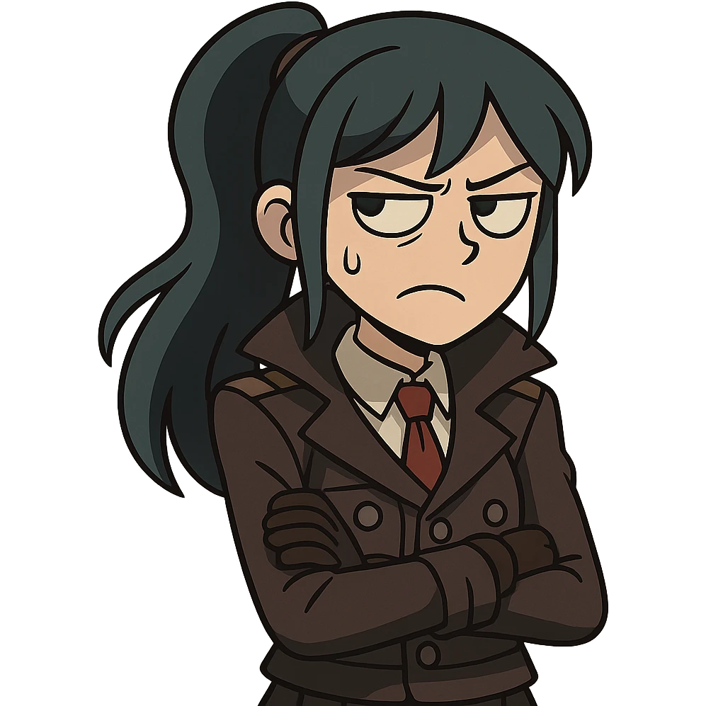 Mukuro Ikusaba in the shade emoji