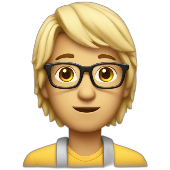 shy nerd emoji
