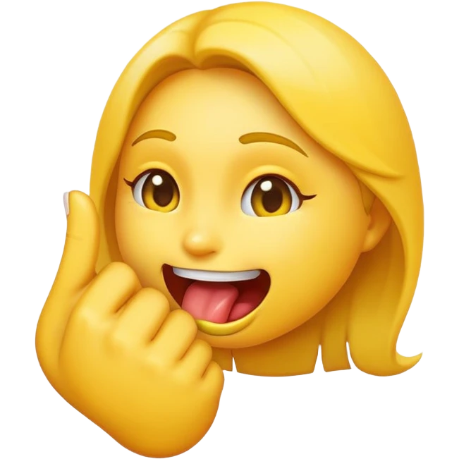 Sexy emoji biting finger emoji